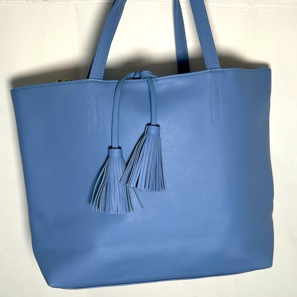 Macy's Handbags - Beautiful Blue - Macy’s Tote Bag w/Tassels